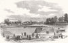 LONDON. filtering basins of Lambeth Water Co, Ditton 1852 old antique print