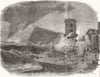 KENT. The late storm at Dover 1856 old antique vintage print picture