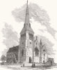 LONDON. Church of St Mark, Albert Rd, Regents Park 1853 old antique print