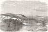 GLOS. Bristol water supply reservoirs, River Chew 1853 old antique print