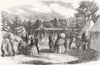 NORTHANTS. The Towcester flower show 1858 old antique vintage print picture