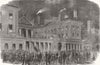 LONDON. Peace Illuminations. The Admiralty 1856 old antique print picture
