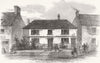 STAFFORDSHIRE. Residence of William Palmer, at Rugeley 1856 old antique print