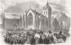 SCOTLAND. Thanksgiving for peace at Edinburgh 1856 old antique print picture