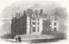 LANCASHIRE. Worsley Hall, seat of Lord Francis Egerton 1846 old antique print