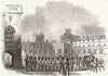 BERKS. parade, Quadrangle, Windsor Castle 1846 old antique print picture