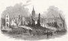 KENT. Ruins after the recent fire at Gravesend 1846 old antique print picture