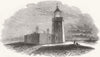KENT. The upper South Foreland lighthouse 1846 old antique print picture