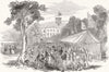 ISLE OF WIGHT. Alberts birthday fete, Osborne House 1846 old antique print