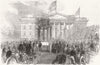 LANCS. Laying keystone, Sailors Home, Liverpool 1846 old antique print picture