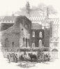 LONDON. Remains of the old Houses of Parliament 1851 antique print picture
