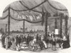 HOSPITALS. Prince Albert laying keystone, new Asylum 1858 old antique print