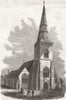 SURREY. Holy Trinity Church, Wallington, Surrey 1868 old antique print picture