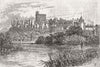 Windsor Castle, Berkshire 1885 old antique vintage print picture