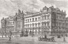 LONDON. Buckingham Palace 1885 old antique vintage print picture