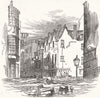 IRELAND. Boats moving supplies during flood, Cork 1853 old antique print