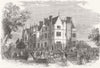 SURREY. Festival, Nutfield Priory, near Reigate 1864 old antique print picture
