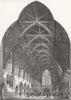 LANCS. New Assize Courts, Manchester, entrance 1864 old antique print picture