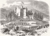 SCOTLAND. Highland Clans gathering, Braemar Castle 1864 old antique print