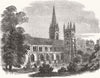 WALES. Llandaff Cathedral 1871 old antique vintage print picture