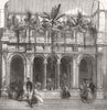 LONDON. Gardens, South Kensington 1861 old antique vintage print picture