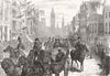 RUSSIA. The Procession at Charing-Cross 1874 old antique vintage print picture