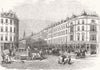LONDON. Farringdon-Street, North 1844 old antique vintage print picture