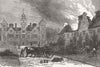 NORFOLK. Blickling Hall, lately injured by fire 1874 old antique print picture