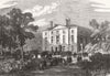LANCS. Newsham House 1874 old antique vintage print picture