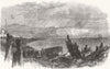 ISLE OF WIGHT. Wreck of a Swedish Brig at Sandown 1866 old antique print