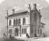 SUFFOLK. New Townhall, Needham Market, Suffolk 1866 old antique print picture
