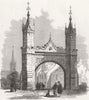 SCOTLAND. Memorial arch, Fettercairn, Kincardineshire 1866 old antique print