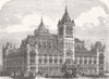 Architecture. Design for Hall of Science & Art 1866 old antique print picture