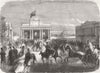 IRELAND. The Dublin Exhibition. West entrance 1865 old antique print picture