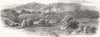 STAFFS. Beaudesert, Lichfield, (Marquis of Anglesey) 1854 old antique print