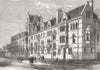 OXON. New buildings of Christ Church College, Oxford 1868 old antique print