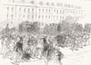 NORTHUMBS. Engineer's Strike at Newcastle 1871 old antique print picture