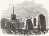 SUFFOLK. St Margarets Church, Lowestoft, restored 1871 old antique print