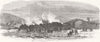 CUMBRIA. Explosion at Yanwath rail Bridge, Penrith 1867 old antique print
