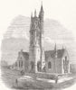 LONDON. St Martin's Church, Kentish Town 1867 old antique print picture