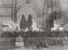 LONDON. fire at Crystal Palace, . ruins from terrace 1867 old antique print
