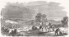 IRELAND. Spreading flax in the North of Ireland 1859 old antique print picture