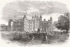 LINCS. Burghley House, Stamford(Marquis of Exeter) 1871 old antique print