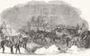 LONDON. London St scene during frost 1854 old antique vintage print picture