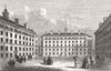 LONDON. Peabody-Square, Islington 1866 old antique vintage print picture