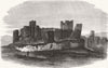 WALES. Caerphilly Castle 1871 old antique vintage print picture