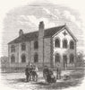 CAMBS. Working-Men's Hall, Whittlesford 1866 old antique vintage print picture