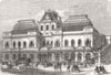 LANCS. new Station, Liverpool St, City 1866 old antique vintage print picture