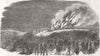 HANTS. Bonfire, Beach, Portsmouth, peace celebration 1856 old antique print
