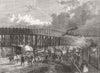 LONDON. Kings-Cross railway works at St Pancras Rd 1867 old antique print